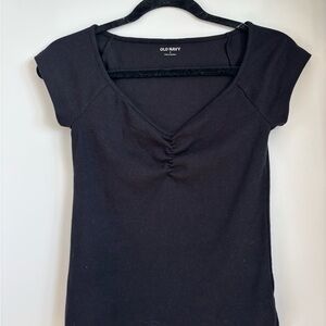 Old Navy Women's Black Short Sleeve Top